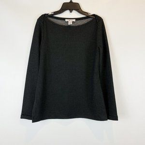 NWOT White House Black Market Top Black with White Dots XS